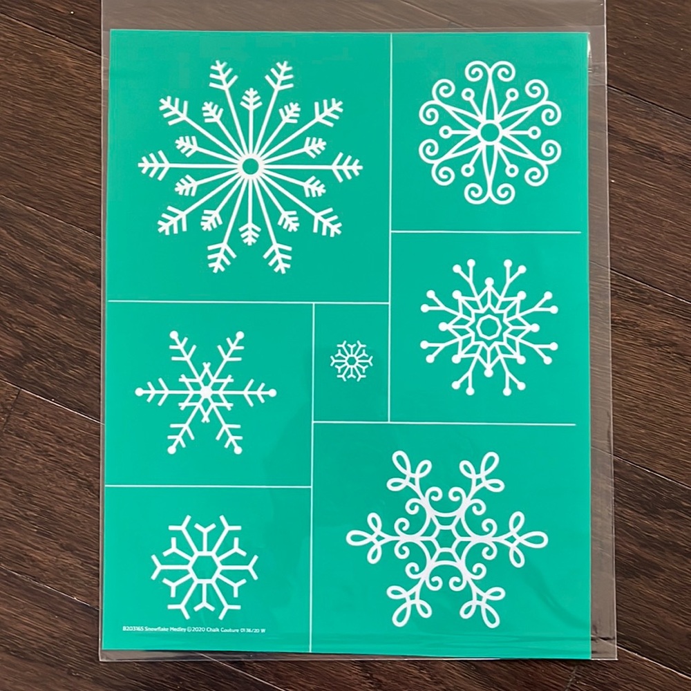 COPY - Brand New Chalk Couture Snowflake Medley Transfer
